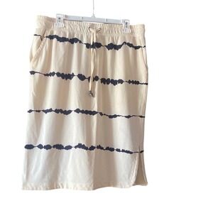Rachel Zoe Tan and Black Pencil Midi Skirt
